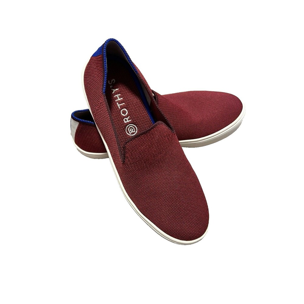 Rothy's Sneakers Womens Size 8 Garnet Red Slip-On Beach Resort Cruise Vacation